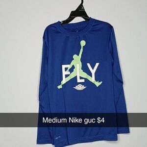 Nike Blue Long Sleeve with Green Graphic